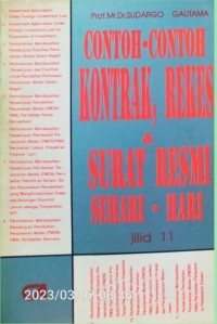 Contoh - Contoh Kontrak, Rekes & Surat Resmi Sehari-Hari Jilid 11