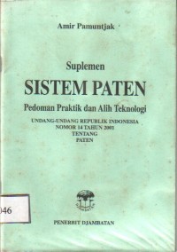 Suplemen Sistem Paten Pedoman Praktik dan Alih Teknologi