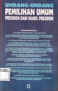 Undang-Undang Pemilihan Umum Presiden dan Wakil Presiden