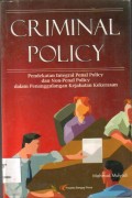 Criminnal Policy