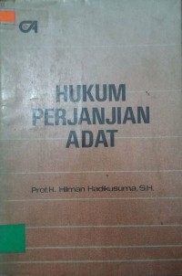 Hukum perjanjian adat