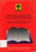 Analisis dan Evaluasi Hukum Tentang Merger Ditinjau dari Undang-Undang Nomor 5 Tahun 99