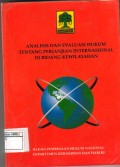 Analisis dan Evaluasi Hukum Tentang Perjanjian Internasional Di Bidang Kewilayahan