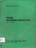 Evaluasi pelaksanaan kegiatan hisab tahun 1984/1985