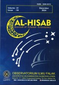 AL-HISAB : Journal of Islamic Astronomy (Volume 1)