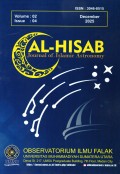 AL-HISAB : Journal of Islamic Astronomy (Volume 2)