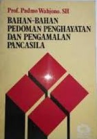 Bahan-bahan pedoman penghayatan dan pengamalan pancasila