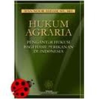 Hukum agraria: pengantar hukum bagi hasil perikanan di Indonesia