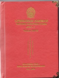 Lembaran daerah provinsi Sumatera Utara jilid-1 tahun 2019