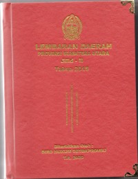 Lembaran daerah provinsi Sumatera Utara jilid-2 tahun 2020