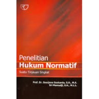 Penelitian hukum normatif: suatu tinjauan singkat