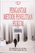 Pengantar metode penelitian hukum