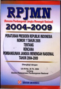 Rencana pembangunan jangka menengah nasional tahun 2004-2009