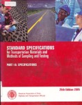 Standard specifications for transportation materials and methods of sampling and testing