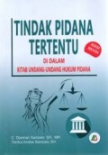 Tindak Pidana Tertentu Di Dalam Kitab UU  Hukum Pidana