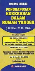 Undang-undang penghapusan kekerasan dalam rumah tangga (UU RI No. 23 Th. 2004)