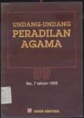 Undang-undang peradilan agama : UU No. 7 tahun 1989