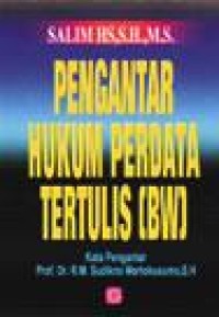 Pengantar hukum perdata tertulis (BW)