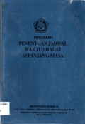 Pedoman penentuan jadwal waktu shalat sepanjang masa