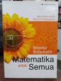 Berpikir matematis : matematika untuk semua