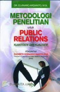 Image of Metodologi penelitian untuk public relations kuantitatif dan kualitatif