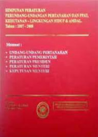 Himpunan peraturan perundang-undangan pertanahan dan PPAT tahun 2008-2009
