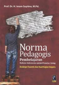 Norma pedagogis: pembelajaran bahasa indonesia untuk penutur asing